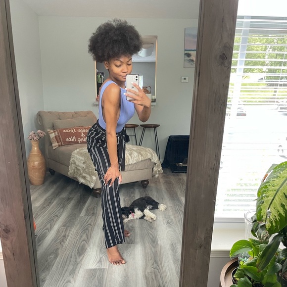 Black And White Flare Pants - Picture 9 of 15